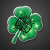 Custom Flashing 4 Leaf Clover Blinkies - Green 