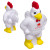 Custom Chicken Mascot Stress Reliever - White