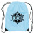 Custom Drawstring Gym Bags | Drawstring Sports Pack with Reinforced Corners | Cheap Promotional Backpacks - Light Blue