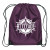 Custom Drawstring Gym Bags | Drawstring Sports Pack with Reinforced Corners | Cheap Promotional Backpacks - Plum