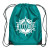 Custom Drawstring Gym Bags | Drawstring Sports Pack with Reinforced Corners | Cheap Promotional Backpacks - Teal
