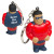 Custom Superhero Stress Reliever Key Chain - Red with Blue