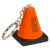 Custom Construction Cone Stress Reliever Key Chain - Orange with Black