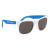 Rubberized Promotional Sunglasses with Business Logo - White/Blue