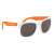 Rubberized Promotional Sunglasses with Business Logo - White/Orange