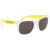 Rubberized Promotional Sunglasses with Business Logo - White/yellow