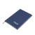 Custom PrimeMark A5 Stripe-Embossed Journal - Navy Side View 