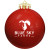 Round Shatterproof Ornament - Red