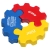 Custom 3 Piece Gear Puzzle Set Stress Reliever