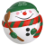 Custom Snowman Ball Stress Reliever - White with Red with Green
