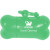 Custom Black Bone Shaped Pet Waste Bag Dispenser - Green 