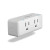 Custom Brookstone Smart Indoor 14A Dual Outlet Plug - White Side View 