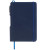 Custom 6" x 8.5" FSC Mix Viola Bound Notebook with Pen - Navy Back View 