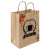 Custom Full Color 1-Sided Natural with Black Handle Shopper Paper Bags - 8.5" x 10.25" x 5"