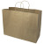 Custom One Color 1-Sided Natural Handle Shopper Paper Bag - 16" x 12" x 6" - Back View 
