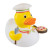 Custom Pizzaman Rubber Duck - Side View 