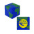 Custom Earth Cube Shape Stress Ball - Blue 