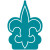 Custom Fleur de Lys Mitt - Teal 