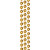Custom Blank Metallic Gold Mardi Gras Beads - Metallic Gold Front View 