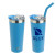 Custom NAYAD Trouper 22 oz Stainless Double-wall Tumbler with Straw - Blue 