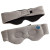 Custom BeWell Flaxseed Heat Therapy 3D Eye Mask - Gray Front and Back View 