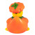 Custom Pumpkin Rubber Duck - Back View 