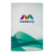 Custom 5" x 7" Groovy Sewn Paper Cover Notebook - Teal 