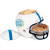 Custom Football Snack Helmet -  White with Aqua