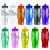 Custom Rotation 27 oz Transparent Contour Bottle w/Push-Pull Lid - All colors