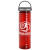 Custom Slim Fit Bottle with Grip Lid - 24 oz. - Screen Print - Translucent Red
