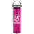 Custom Slim Fit Bottle with Grip Lid - 24 oz. - Screen Print - Translucent Fuchsia 