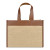 Custom Out of The Woods Jute Trim Box Tote - Natural Back View 