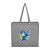 Custom 4 oz Recycled Cotton Shopper Tote with Laminated Interior - Gray