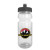 Custom Wheely 24 oz Transparent Bike Bottle w/Push-Pull Lid - Gray