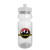 Custom Wheely 24 oz Transparent Bike Bottle w/Push-Pull Lid - White