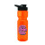 Custom Blazer 28 oz Transparent Bike Bottle w/Drink-thru Lid - Transparent Orange