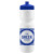 Custom Cyclo-Cross 28 oz Bike Bottle - White w/Push-Pull Lid - White with Royal blue