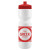 Custom Cyclo-Cross 28 oz Bike Bottle - White w/Push-Pull Lid - White with Red