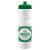 Custom Cyclo-Cross 28 oz Bike Bottle - White w/Push-Pull Lid - White with Green