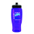 Custom Pedal Pusher 27 oz Recycled Transparent Contour Bottle w/Push-Pull Lid - Transparent Violet