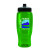 Custom Pedal Pusher 27 oz Recycled Transparent Contour Bottle w/Push-Pull Lid - Transparent Green