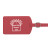 Custom Soft Feel Luggage Tag with Buckle Strap - Red