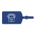 Custom Soft Feel Luggage Tag with Buckle Strap - Royal Blue