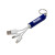 Custom Light Up Your Logo Cable Set - Keychain - Blue