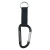 Custom Carabiner With Strap and Split Ring - Black