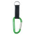 Custom Carabiner With Strap and Split Ring - Green
