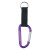 Custom Carabiner With Strap and Split Ring - Purple