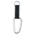 Custom Carabiner With Strap and Split Ring - Silver