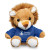 Custom Plush Lion with Customized T-Shirt - 7" Stuffed Animal - Reflex Blue