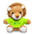 Custom Plush Lion with Customized T-Shirt - 7" Stuffed Animal - Lime green